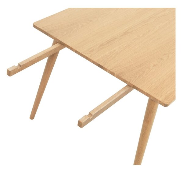 Raztegljiva jedilna miza z mizno ploščo v hrastovem dekorju 190x90 cm Barrali – Unique Furniture