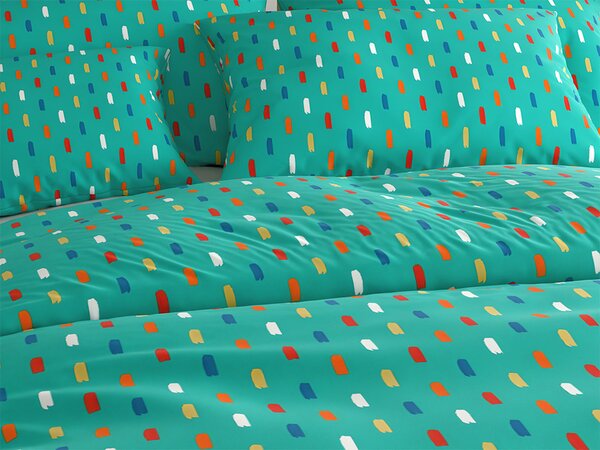 Posteljnina iz mikrovlaken LUNIRA turkizna Dimenzije posteljnine: 70 x 90 cm | 140 x 200 cm