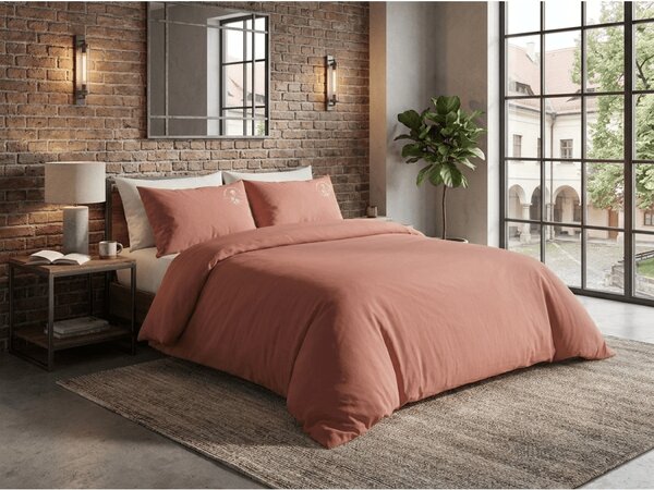 Bombažna posteljnina PLAIN BEAUTY terakota Dimenzije posteljnine: 2 kom 60 x 70 cm | 200 x 220 cm