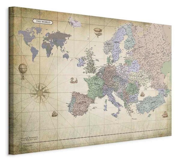 Artgeist Slika Na Platnu Map Of Europe