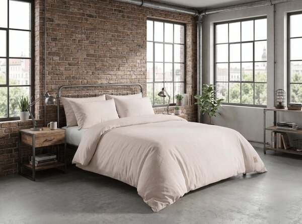 Bombažna posteljnina FOREVER COLOURS svetlo roza Dimenzije posteljnine: 2 kom 60 x 70 cm | 260 x 220 cm