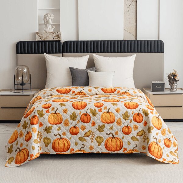 Pregrinjalo za posteljo AUTUMN PUMPKINS, barvno Dimenzije: 170 x 210 cm