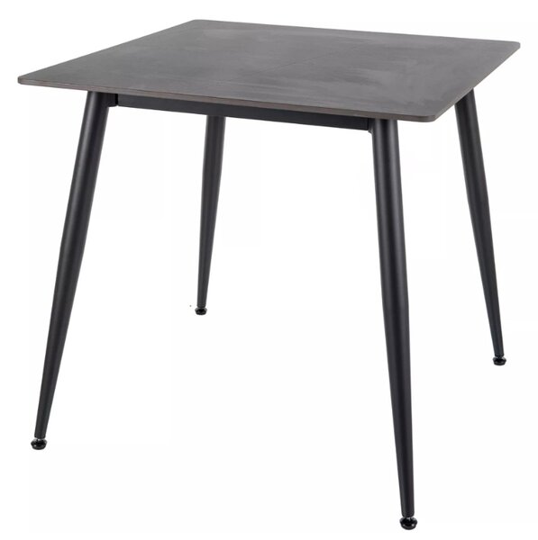 Jedilna miza RION 80x80 cm s keramično ploščo, črni marmor