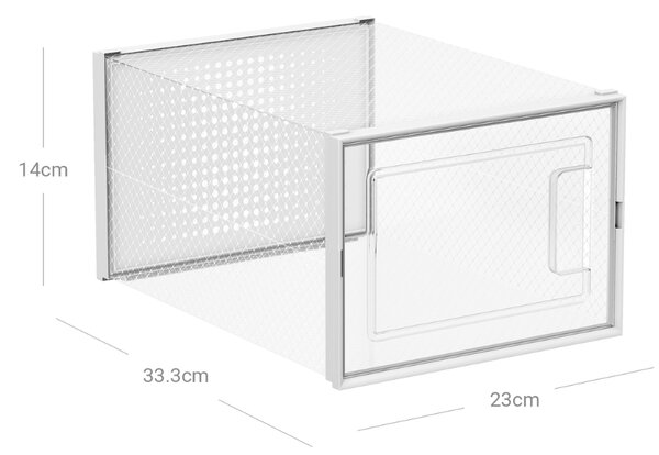 Organizator za čevlje MARI, 18 predalov, prozoren/bela SongmicsHome
