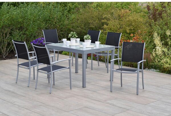 Gardenson Vrtni Set Milano, 7-delni, Raztegljiva Miza