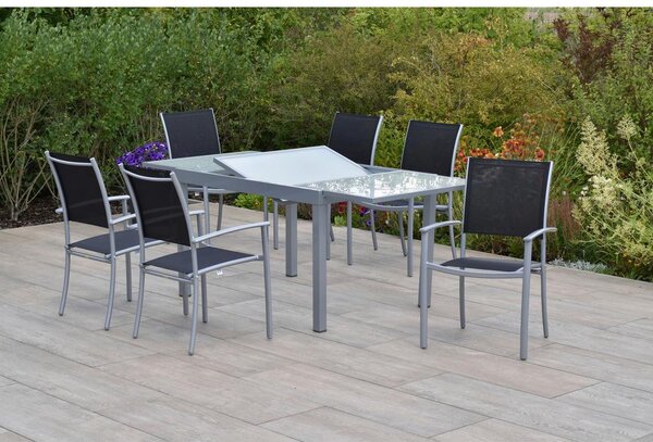 Gardenson Vrtni Set Milano, 7-delni, Raztegljiva Miza