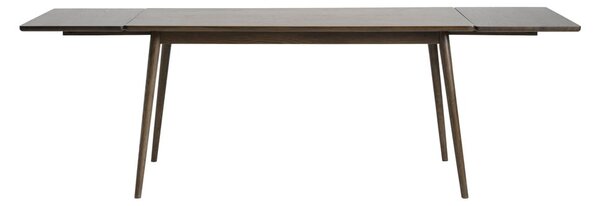 Rjava raztegljiva jedilna miza z mizno ploščo v hrastovem dekorju 150x90 cm Barrali – Unique Furniture