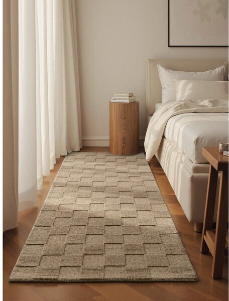 Rjav ročno tkan volnen tekač 80x200 cm Scala – Villeroy&Boch