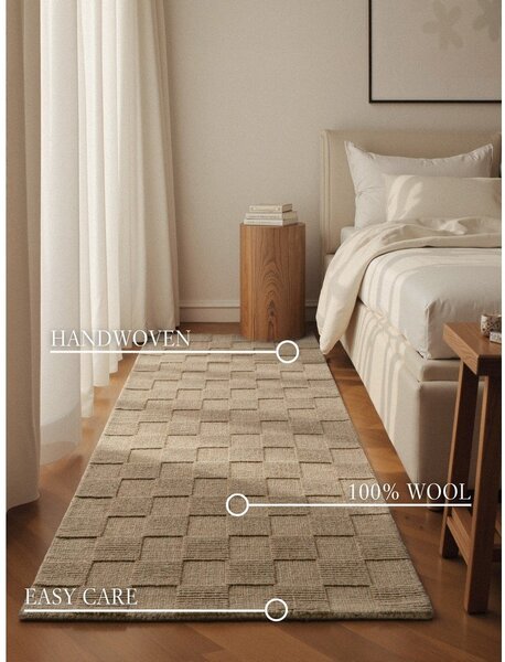 Rjav ročno tkan volnen tekač 80x200 cm Scala – Villeroy&Boch