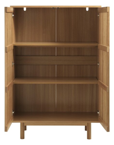 Omarica v hrastovem dekorju v naravni barvi 95x140 cm Tiber – Unique Furniture