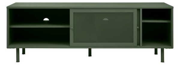 Temno zelena kovinska TV omarica 160x55 cm Veep – Unique Furniture