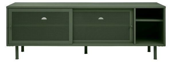 Temno zelena kovinska TV omarica 160x55 cm Veep – Unique Furniture