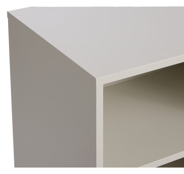 Siva kovinska komoda z drsnimi vrati 160x75x47 cm Veep – Unique Furniture