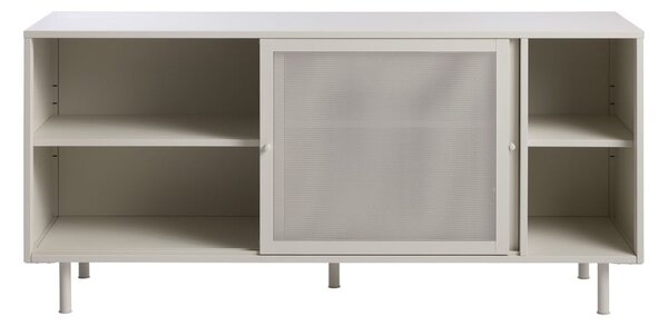 Siva kovinska komoda z drsnimi vrati 160x75x47 cm Veep – Unique Furniture