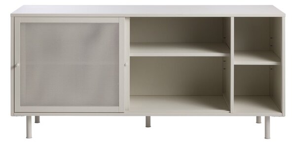 Siva kovinska komoda z drsnimi vrati 160x75x47 cm Veep – Unique Furniture
