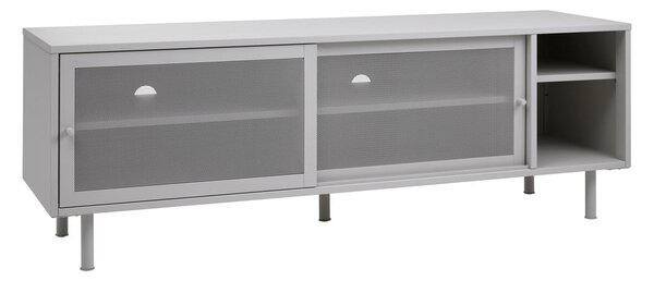 Bela kovinska TV omarica 160x55 cm Veep – Unique Furniture