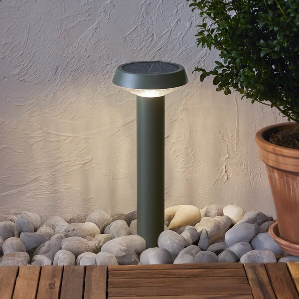 STAR TRADING LED-sončna svetilka Casa za zabijanje v zemljo, zelena, višina 45 cm, Zelena, Plastika, Sodobni, Zunanji reflektorji / zemeljski trn