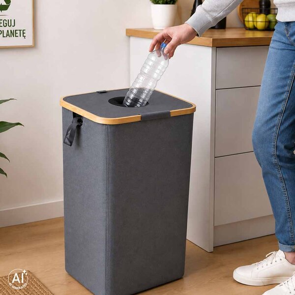 Koš za plastenke z odstranljivo torbo 100 L