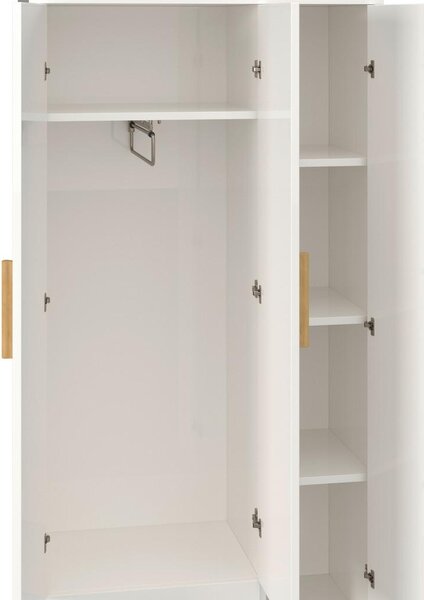 Bessagi Home Omara Za Oblačila Milan, Bela, Naravna Barva