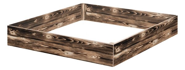 ATMOWOOD Lesena visoka greda 120 x 120 x 20 cm - ožgana