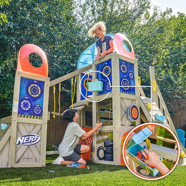 Otroško igrišče za vrt NERF BATTLE FORT 4,45x1,84 m
