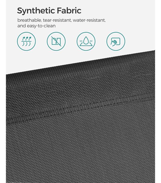 Zložljiv ležalnik s tendo 53 x 193 x 29,5 cm, obremenitev do 150 kg | SONGMICS