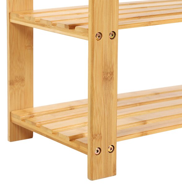 Bambusovna klop s prostorom za čevlje REGINA, 70x28x45 cm, naravno leseno SongmicsHome