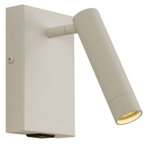 Moderna stenska svetilka bež nastavljiva z USB-C - Croft