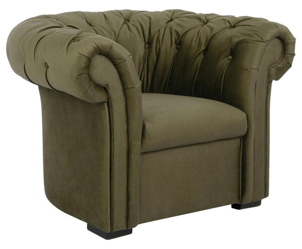 CHESTERFIELD FOTELJ, olivno zelena tekstil