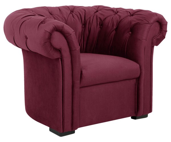 CHESTERFIELD FOTELJ, rdeča tekstil