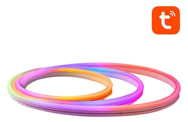 Pametni WiFi RGBIC LED svetlobni trak v mat cevi 5m IP68 Tuya Alexa Google assistant