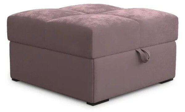 Roza taburet ZENOVA s prostorom za shranjevanje 65x65 cm