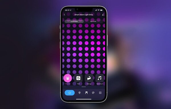 Pametni WiFi RGBIC LED svetlobni trak v mat cevi 5m IP68 Tuya Alexa Google assistant