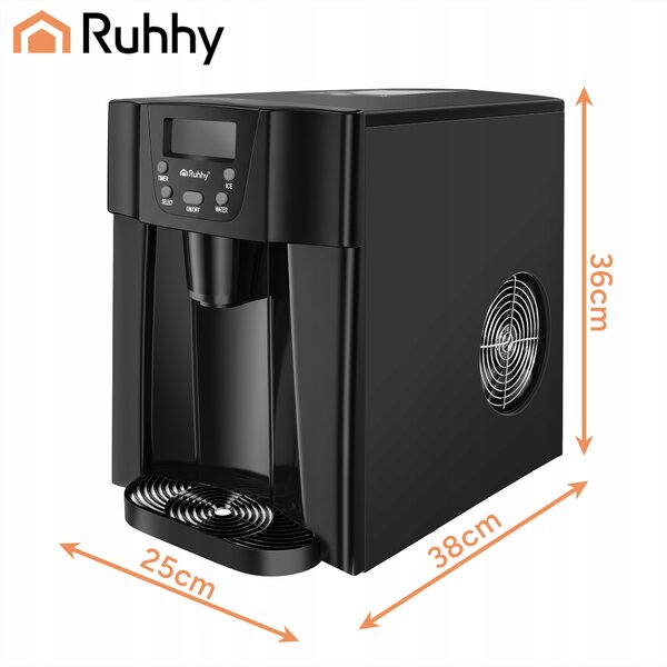 2v1 150W LCD barski aparat za izdelavo ledenih kock 3L ledomat in dispenser vode