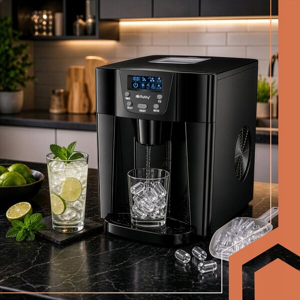 2v1 150W LCD barski aparat za izdelavo ledenih kock 3L ledomat in dispenser vode
