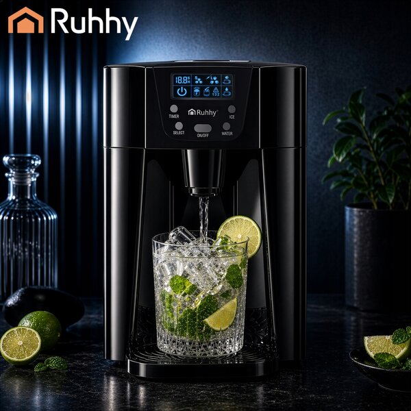 2v1 150W LCD barski aparat za izdelavo ledenih kock 3L ledomat in dispenser vode