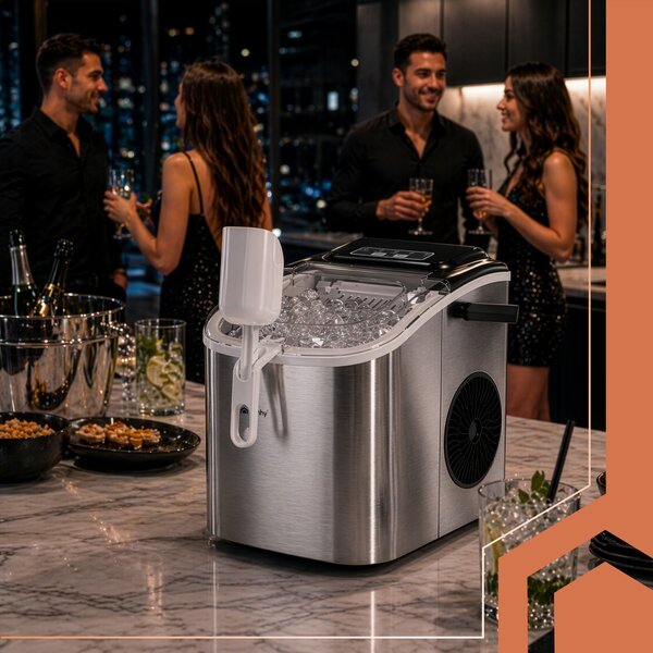 Barski aparat za izdelavo ledenih kock 1200ml ledomat inox