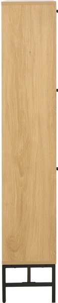 Preklopna omarica za čevlje v hrastovem dekorju v naravni barvi 72x140x25 cm Albany – Actona