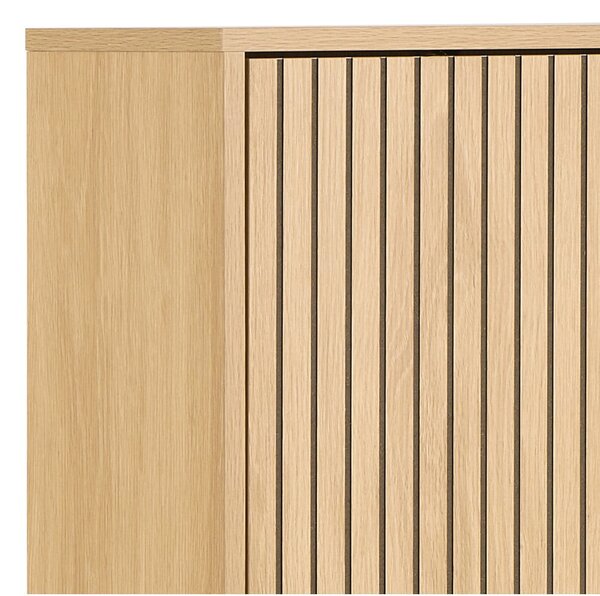 Preklopna omarica za čevlje v hrastovem dekorju v naravni barvi 72x140x25 cm Albany – Actona