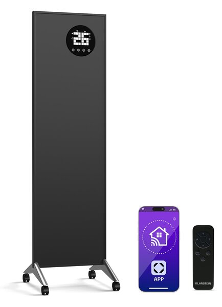 Klarstein Wonderwall Smart Bornholm infrardeči grelnik, 400 W, Pametno upravljanje, stenska montaža, LED-zaslon