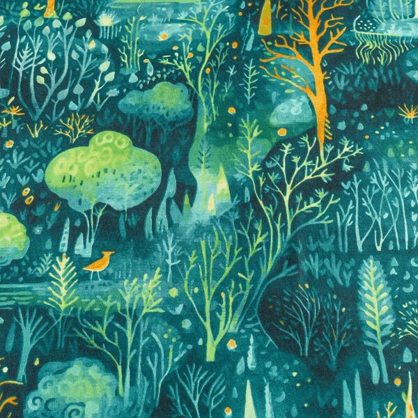 Rjuha iz mikrovlaken 140x240 cm in prevleka za vzglavnik 50x70 cm NEON FOREST, barvna