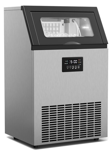Klarstein Glacial Industrijski aparat za led 55 kg s prikazovalnikom LED in okencem