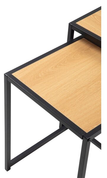 Stranske mizice v hrastovem dekorju v kompletu 2 ks 38x38 cm Noah – Bonami Essentials
