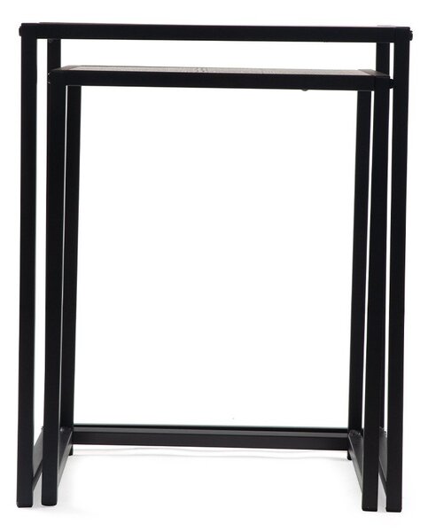 Stranske mizice v hrastovem dekorju v kompletu 2 ks 38x38 cm Noah – Bonami Essentials