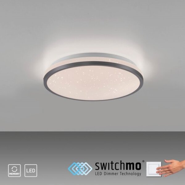 JUST LIGHT. 14293-18 - LED Zatemnitvena stropna svetilka KYLE LED/10W/230V črna