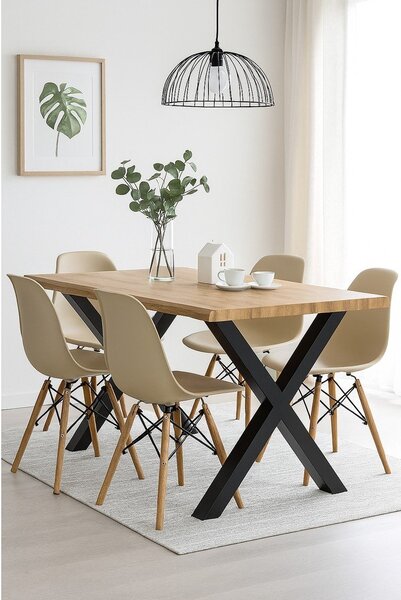 Jedilna miza v hrastovem dekorju 90x160 cm Kora – Bonami Essentials