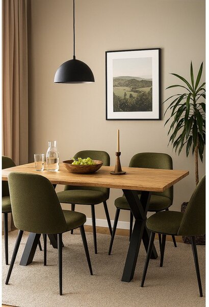 Jedilna miza v hrastovem dekorju 90x160 cm Kora – Bonami Essentials