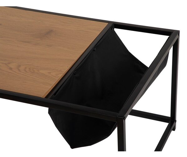 Črna/v naravni barvi klubska mizica v hrastovem dekorju 60x99 cm Bayen – Bonami Essentials