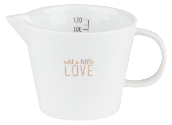 Bela porcelanasta mlečnica ADD A LITTLE LOVE