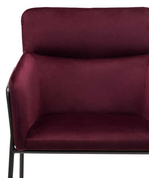 Bordo dizajnerski fotelj HELSINKI VELVET Magic Velvet 2229